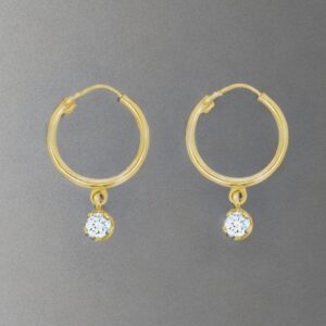 Cubic Zirconia Drop Hoops (No.97)
