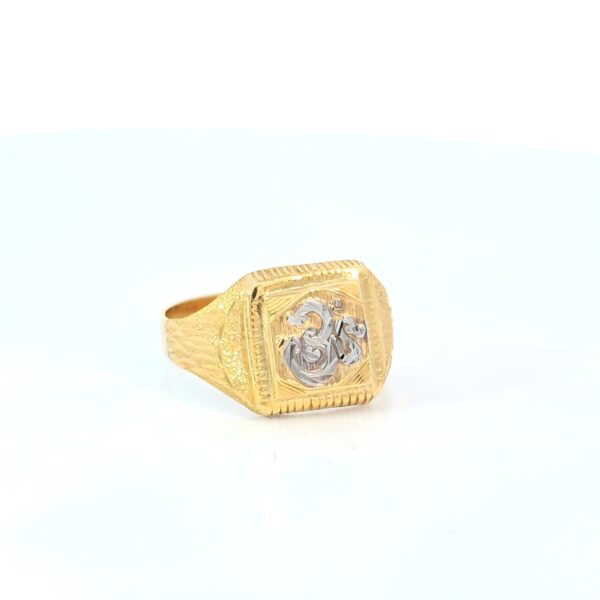 Two Tone Hindi Aum Gents Ring