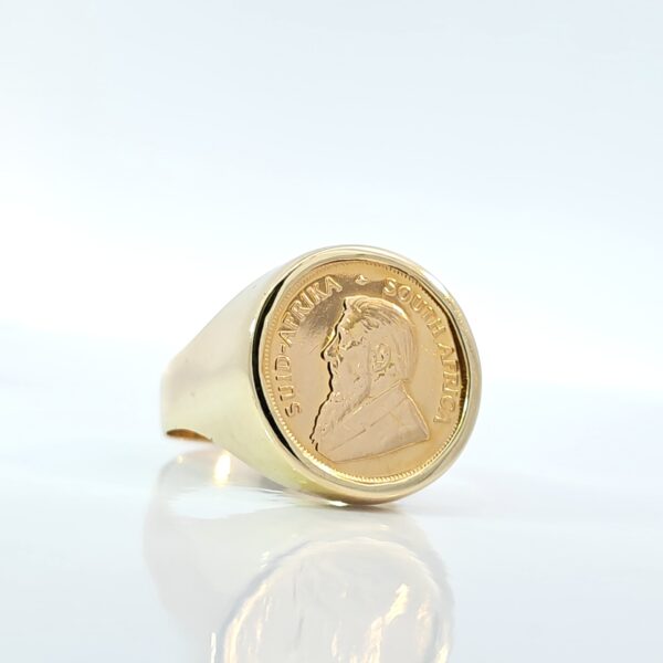 Plain 1/10th Kruger Coin Gents Ring