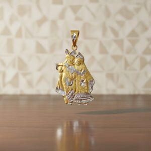 Two Tone Radha Krishna Pendant