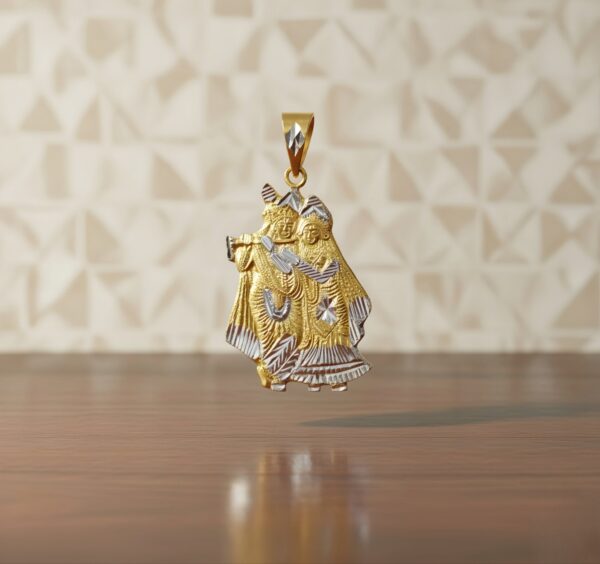 Two Tone Radha Krishna Pendant