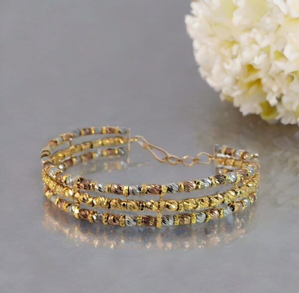 Elegant Tri-Colour Bracelet