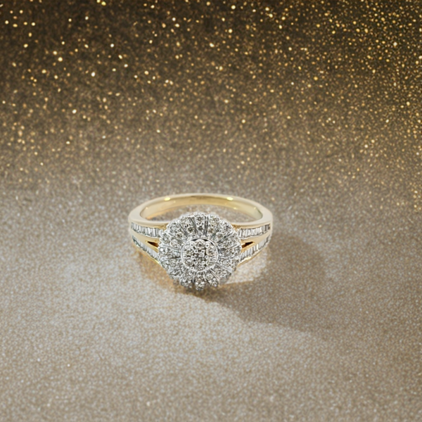 Ladies Diamond Cluster Ring