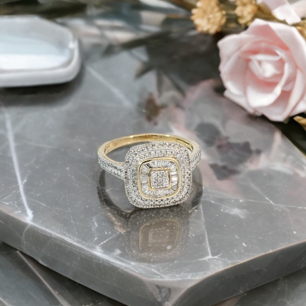 Ladies Diamond Cluster Ring