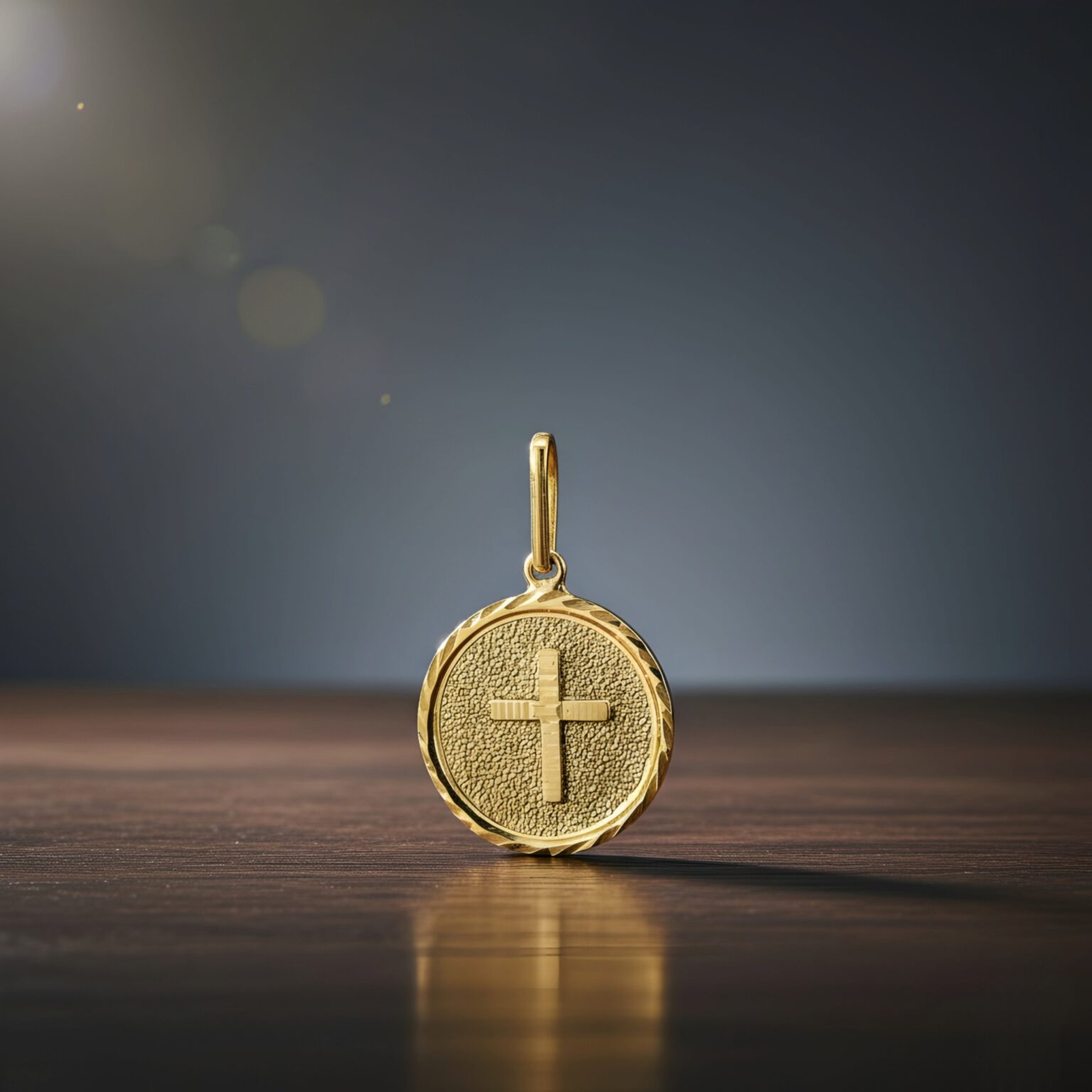 Subtle Cross Disc Pendant[No.1] – Mayuri's Jewellers