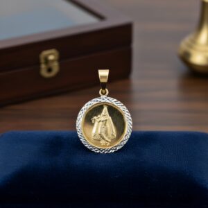 Two-Tone Krishna Disc Pendant