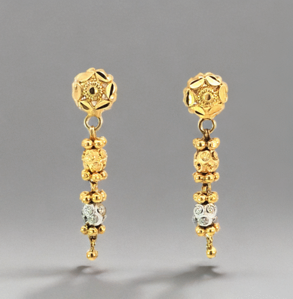 Two-Tone Drop Earrings