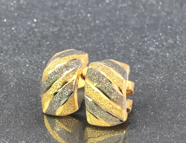 Two-Tone Huggie Earrings