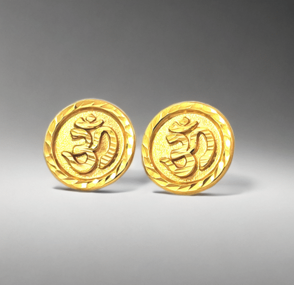 Hindi Aum Stud Earrings