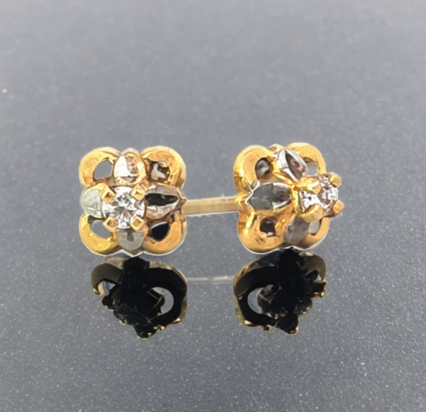 Two-Tone Stud Earrings