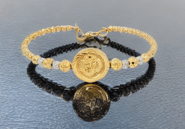 Two-Tone Hindi Aum Bracelet