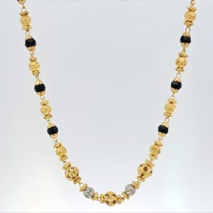 Two-Tone Black Bead Mangalsutra