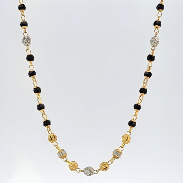Two-Tone Black Bead Mangalsutra - Image 2