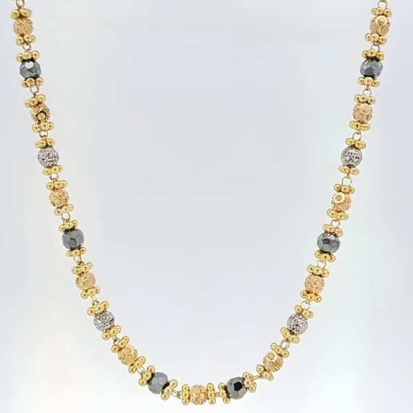 Grey Bead Two-Tone Mangalsutra