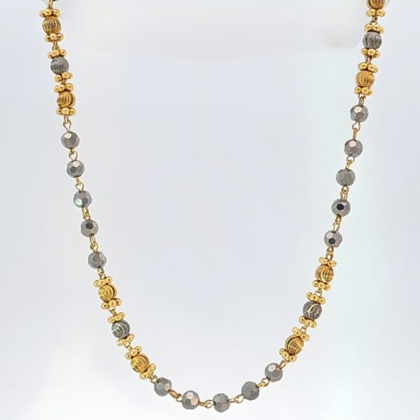 Grey Bead Two-Tone Mangalsutra
