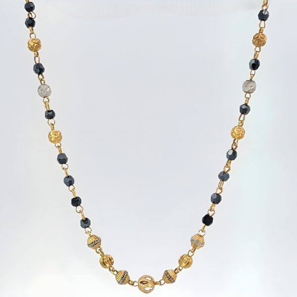 Grey Bead Two-Tone Mangalsutra