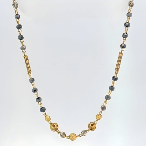 Grey Bead Two-Tone Mangalsutra