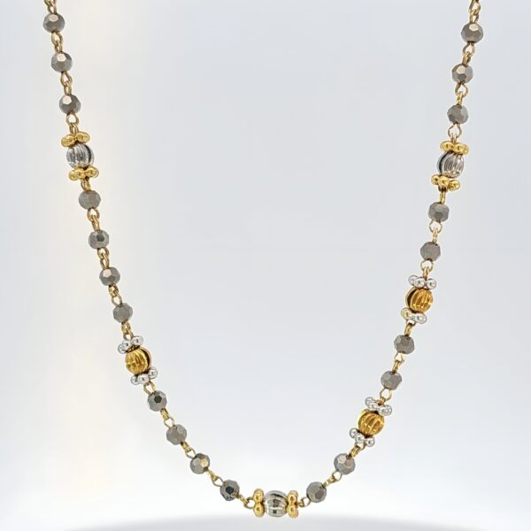 Grey Bead Two-Tone Mangalsutra