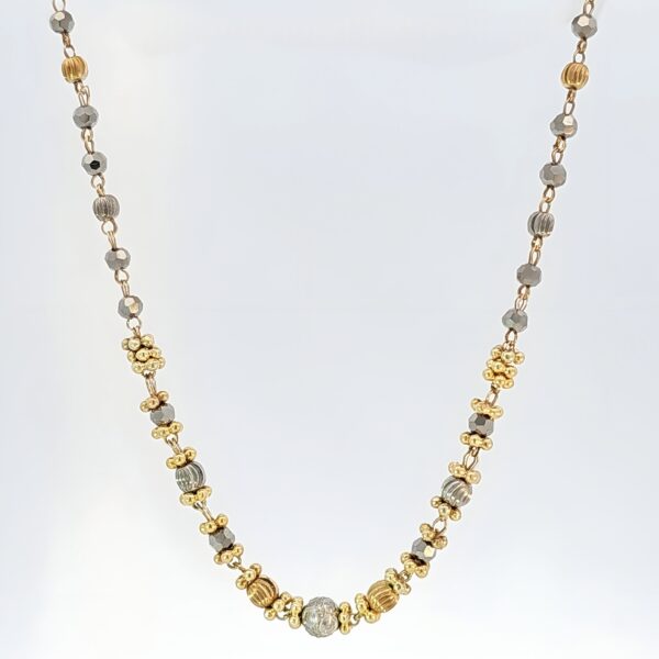 Grey Bead Two-Tone Mangalsutra