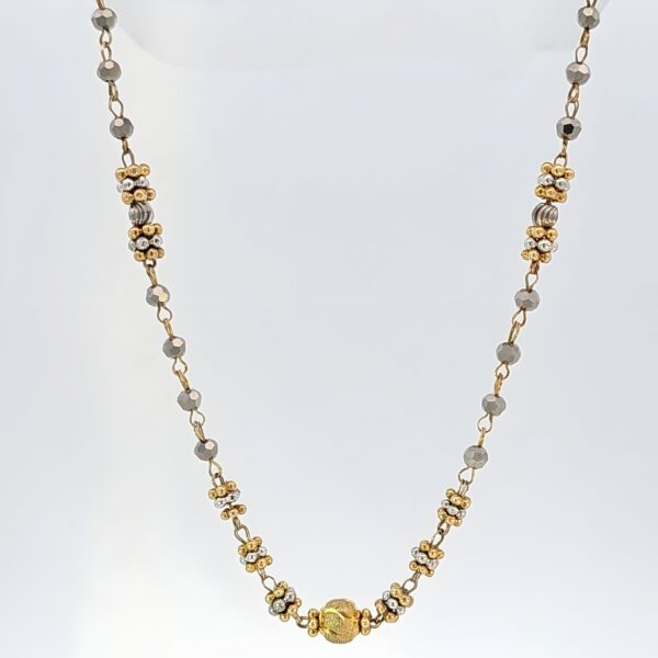 Grey Bead Two-Tone Mangalsutra