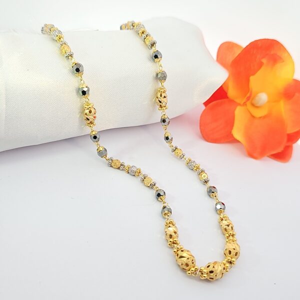 Grey Bead Two-Tone Mangalsutra