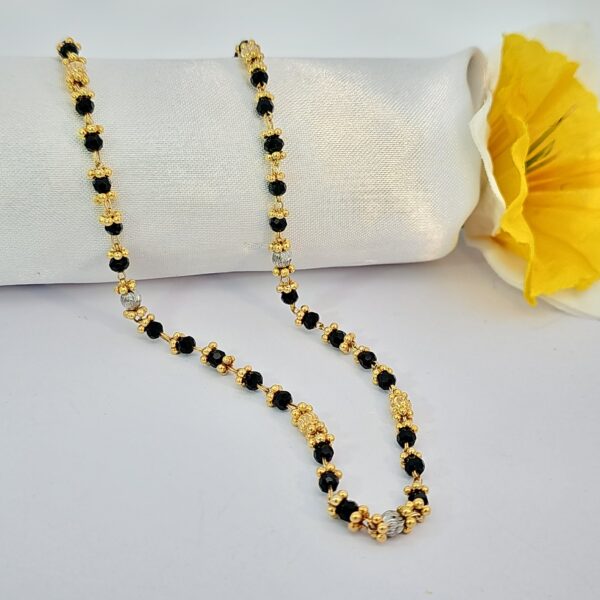 Two-Tone Black Bead Mangalsutra