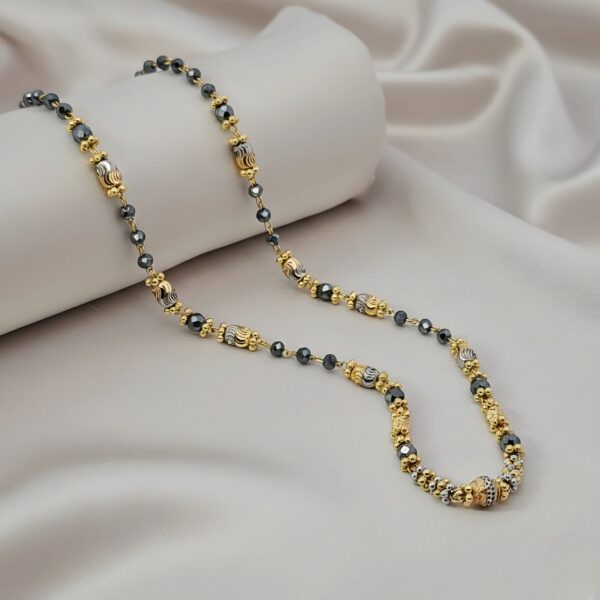 Grey Bead Two-Tone Mangalsutra