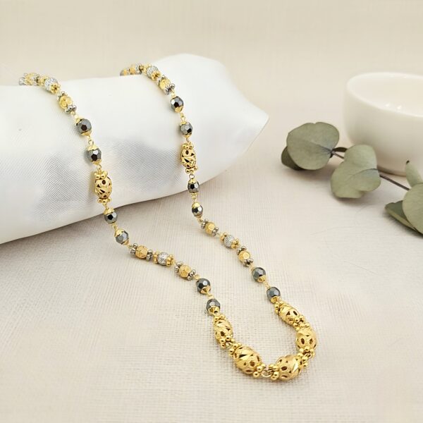 Grey Bead Two-Tone Mangalsutra