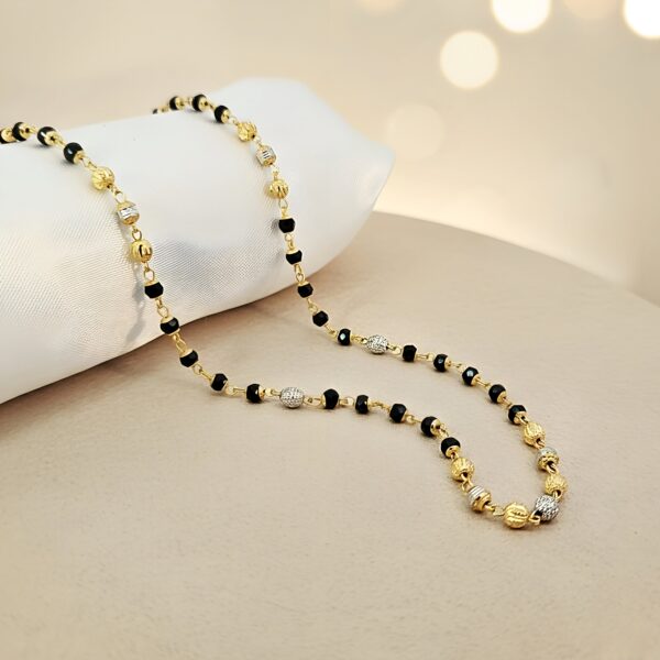 Black Bead Two-Tone Mangalsutra[DL65]
