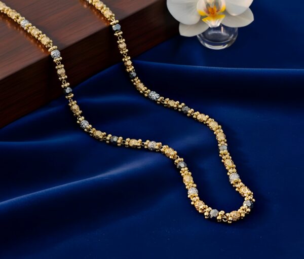 Grey Bead Two-Tone Mangalsutra