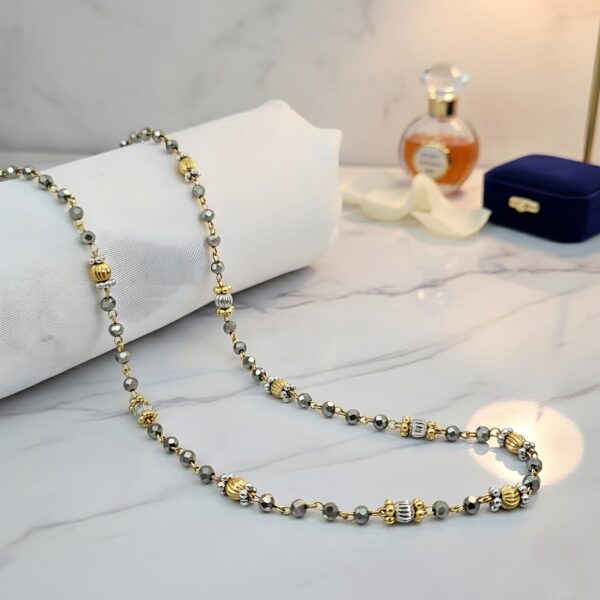 Grey Bead Two-Tone Mangalsutra