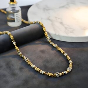 Fancy Two-Tone Grey Bead Mangalsutra[DL8]