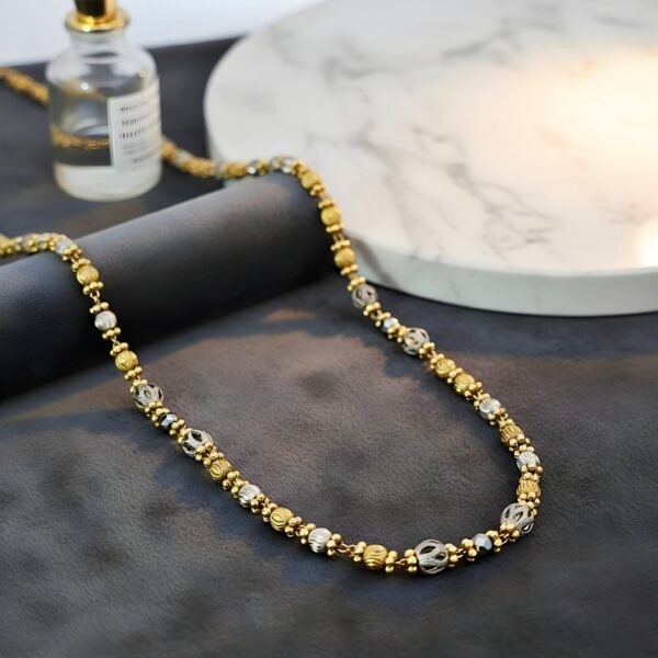 Grey Bead Two-Tone Mangalsutra