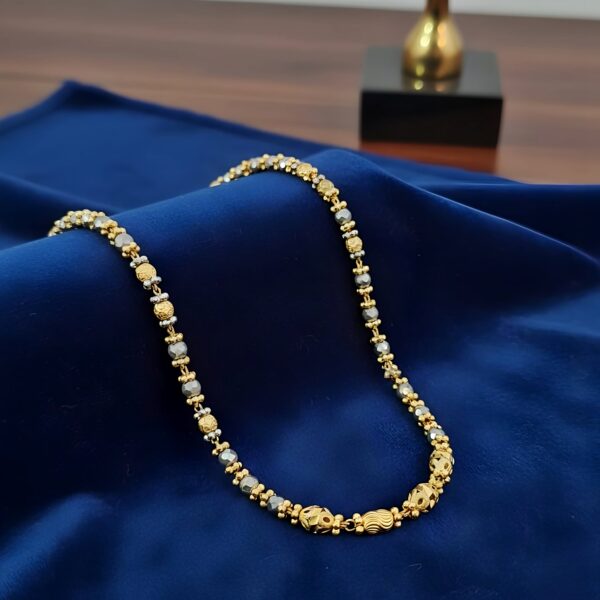 Grey Bead Two-Tone Mangalsutra