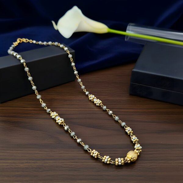 Grey Bead Two-Tone Mangalsutra