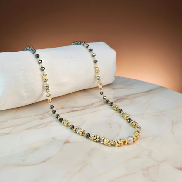 Grey Bead Two-Tone Mangalsutra