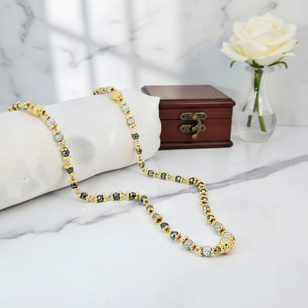 Grey Bead Two-Tone Mangalsutra