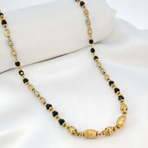 Classy Two-Tone Black Bead Mangalsutra[DL13]