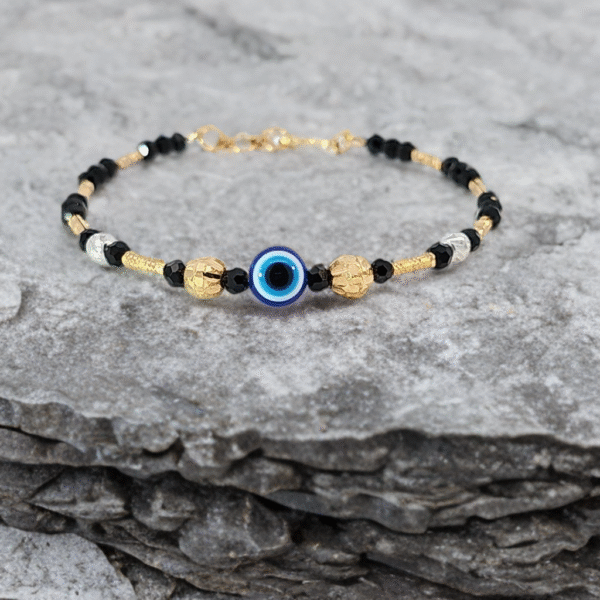 Two-Tone Evil Eye Baby Bracelet