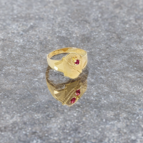 Red Stone Baby Ring