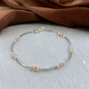 Rose and White Gold Bracelet