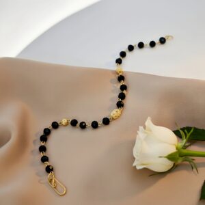 Black Bead Mangalsutra Handchain