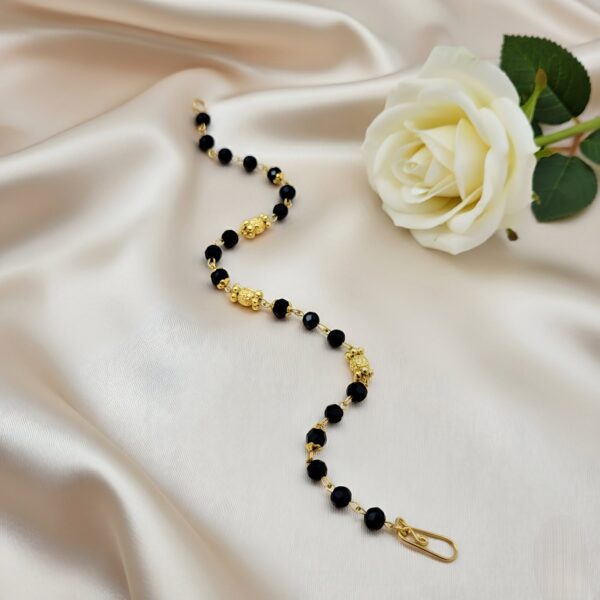 Black Bead Mangalsutra Handchain