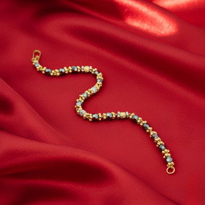 Grey Bead Two-Tone Mangalsutra Handchain