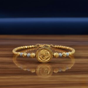 Two-Tone Hindi Aum Bracelet