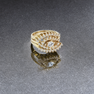 Ladies Cubic Zirconia Angel Set Ring