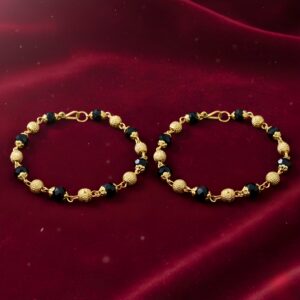 Black Bead Baby Mangalsutra Handchain