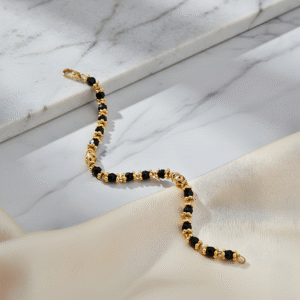 Black Bead Mangalsutra Handchain