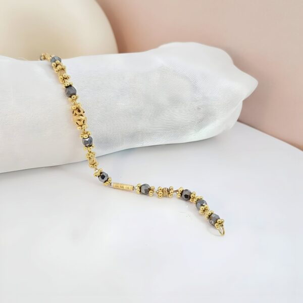 Grey Bead Mangalsutra Handchain