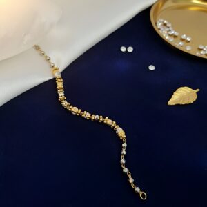 Grey Bead Mangalsutra Handchain
